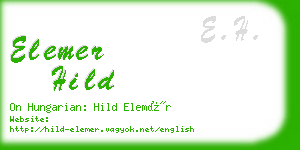 elemer hild business card